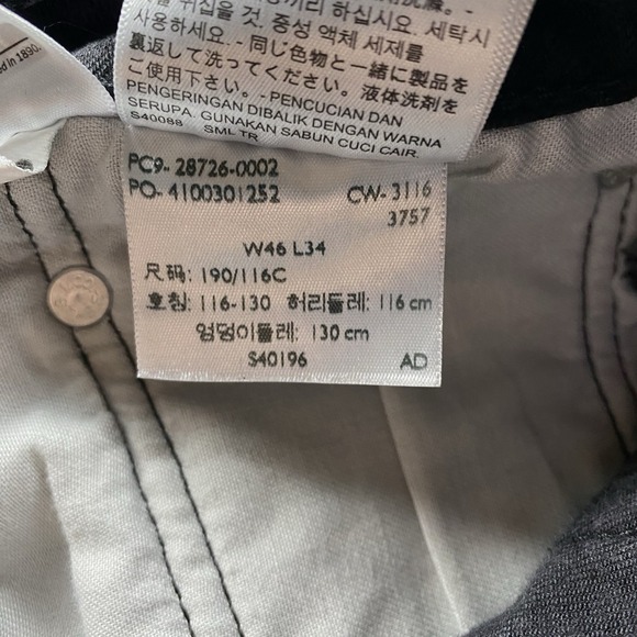 Levis 514‎ Straight Jeans Mens 42x30 Black High Rise - Picture 10 of 14